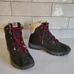 Timberland 10 Gorpcore Hiking Camping Waterproof Leather Sherpa Lace Up Boots